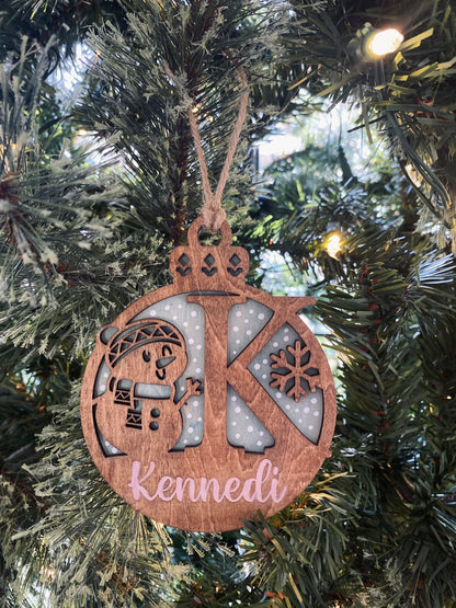 Custom Snowman Ornament