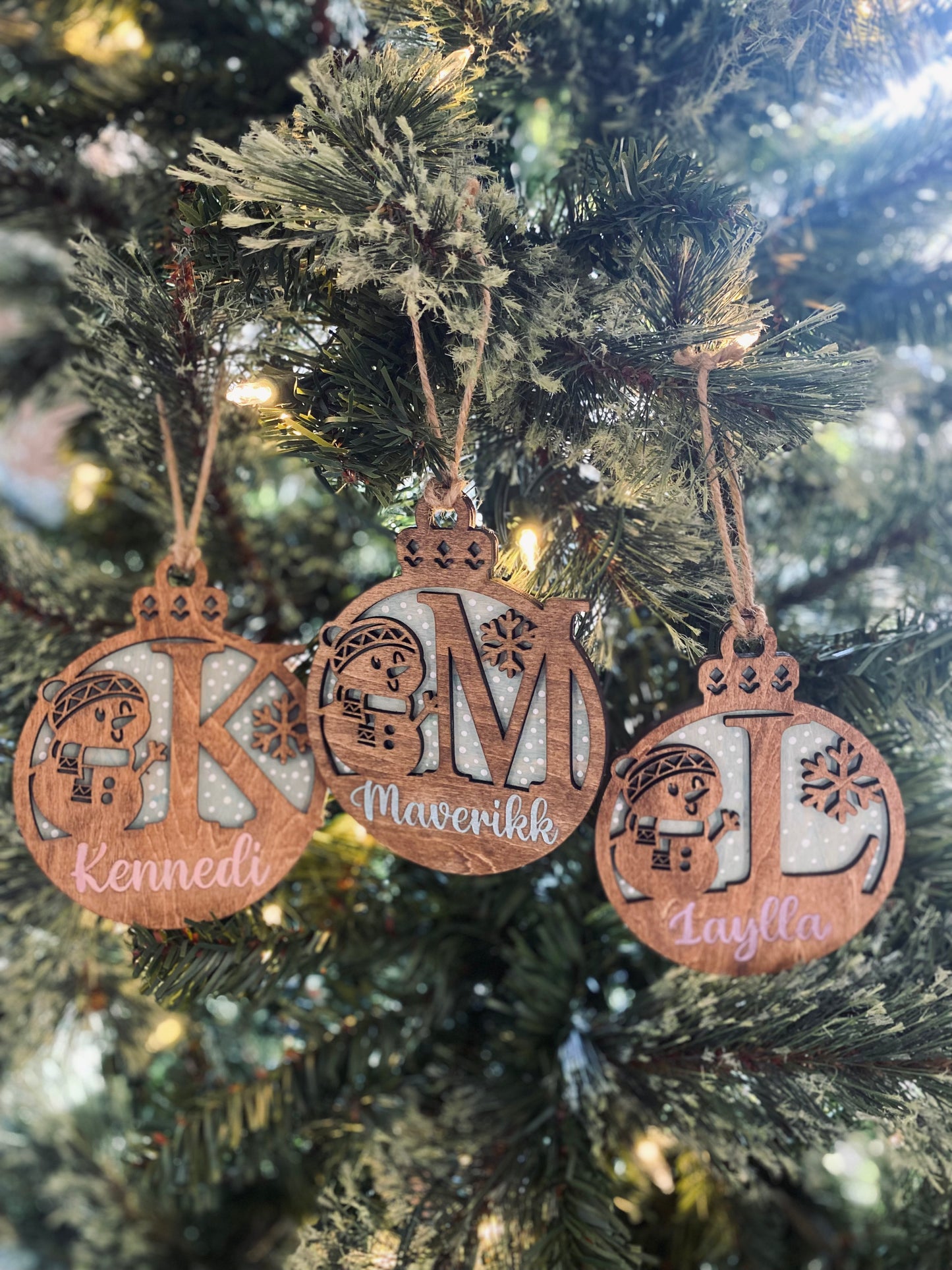 Custom Snowman Ornament