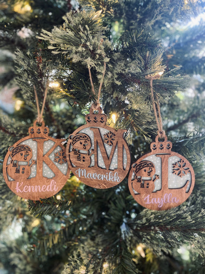 Custom Snowman Ornament