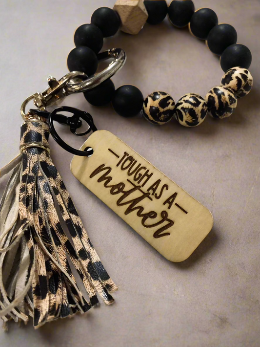 Tough As A Mom Keychain